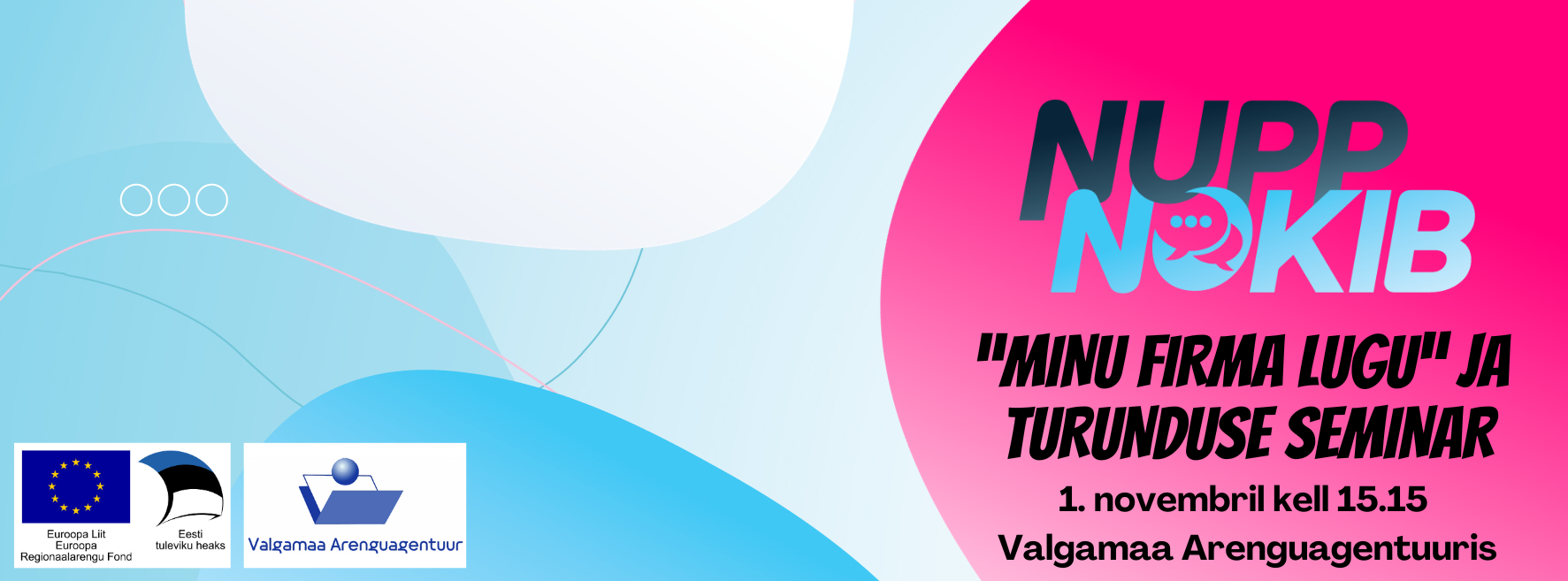 Valgamaa noorte ettev&otilde;tlusprogrammi Nupp Nokib "Minu firma lugu" ja Turunduse seminar