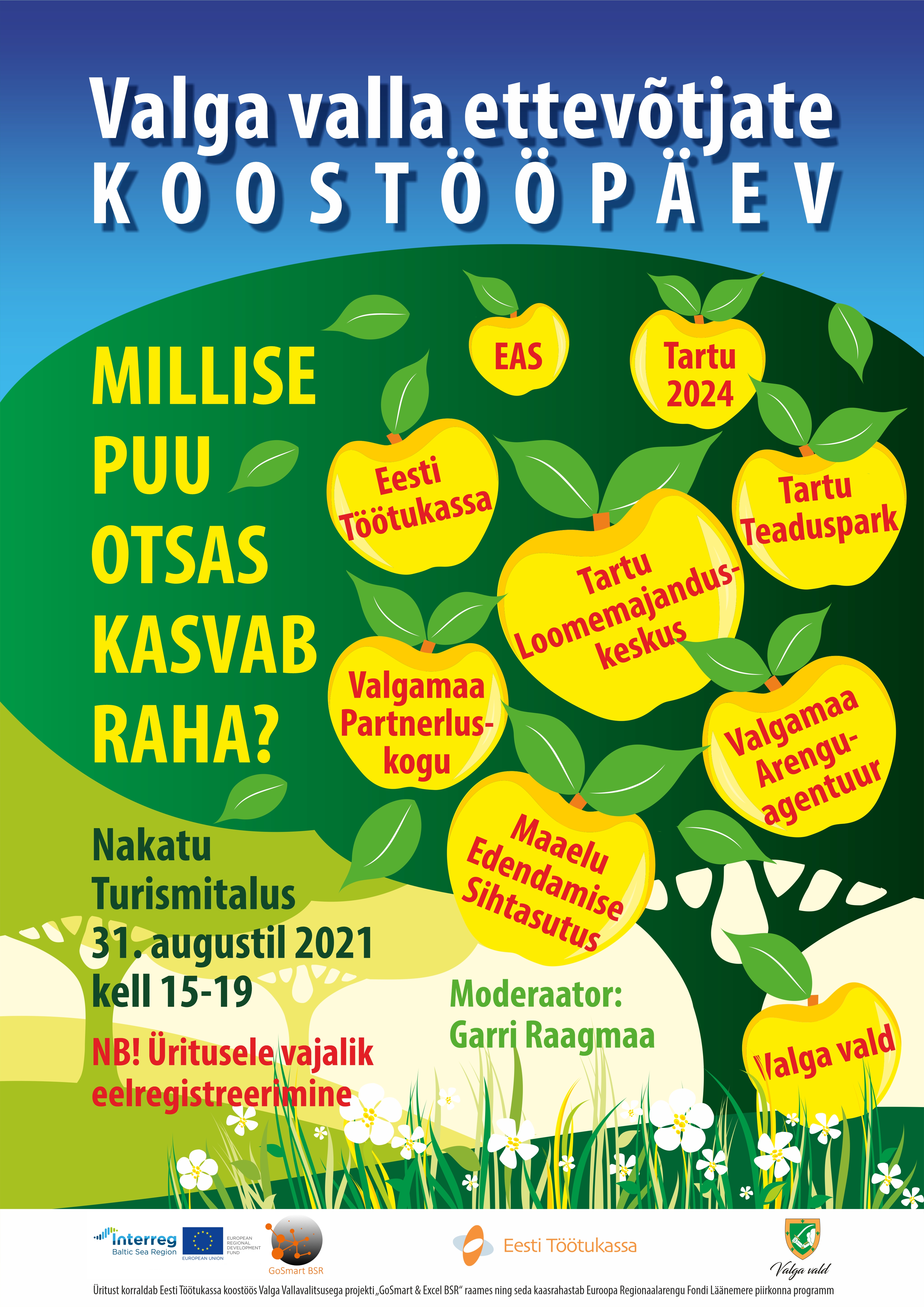 Valga valla ettev&otilde;tjate koost&ouml;&ouml;p&auml;evale&nbsp;&ldquo;Millise puu otsas kasvab raha?&rdquo;&nbsp;