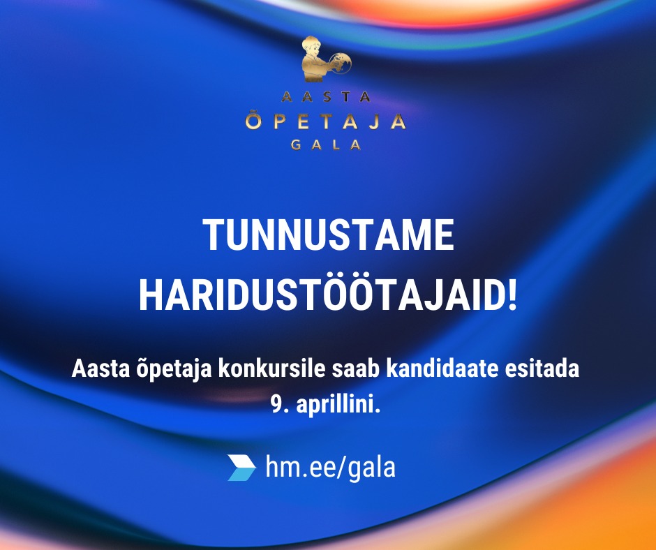 Algas kandidaatide esitamine aasta &otilde;petaja konkursile